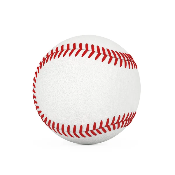 Pallone Baseball Bianco Sfondo Bianco Rendering — Foto Stock