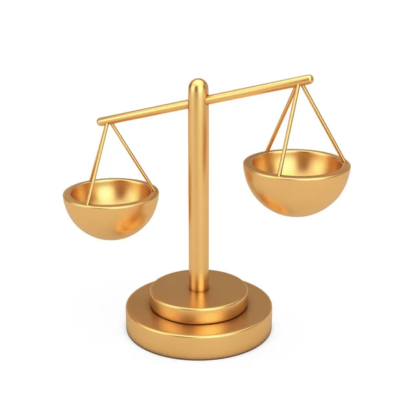 Einfaches Golden Balance Scale Web Icon Sign Auf Weißem Hintergrund — Stockfoto