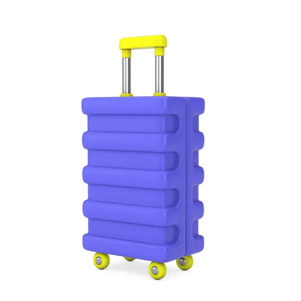 Blue Travel Suitcase Web Icon Sign Auf Weißem Hintergrund Darstellung — Stockfoto