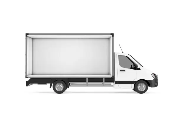 Compartimento Carga Vazio Cargo Van Minibus Sobre Fundo Branco Renderização — Fotografia de Stock