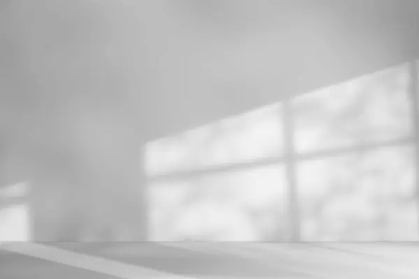 Тень Окна Солнечный Свет Белой Стене Пустой Комнаты Экстремальный Подъем Стоковое Фото