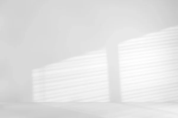Shadow Window Sunlight Empty Room White Wall Floor Extreme Closeup — Fotografia de Stock