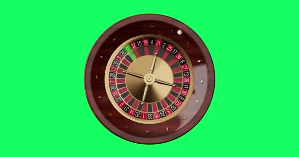 Vidéo Résolution Concept Jeu Casino Roulette Roue Boucle Rotation Sur Clip Vidéo