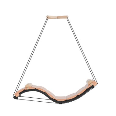 Sallanan Sallanan Sallanan Sallanan Hamak beyaz arka planda asılı duruyor. 3d Hazırlama