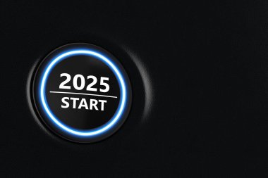 Modern Araç Motoru Düğmesi Yılı 2025 Modern Araç Kontrol Paneli İç Çekimi 'ni başlat. 3d Hazırlama 