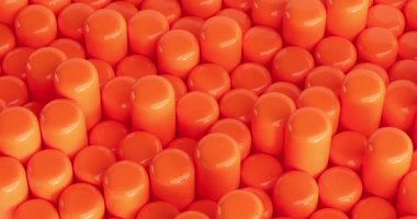 4k Çözünürlük Videosu: Çizgi film Biçiminde Orange Soyut Yapıştırmalarını Taşıma Ekstrem Kapatma Arkaplanı