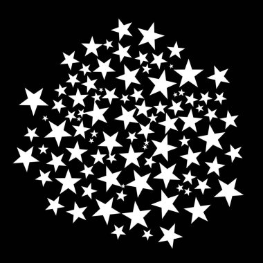 Ak Yıldızlı Soyut Geometrik Desen. Gobos Yıldızları 'nın Işık desenli silueti, Işık Gölgesi Etkisi aşırı yakın çekim. 3d Hazırlama