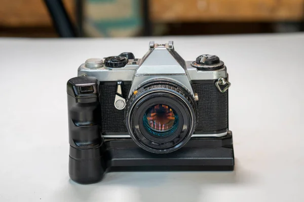 Retro Film Photo Camera White — Stock Photo, Image