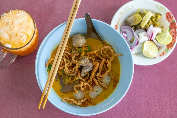 Khao Soi Khao Soi Kai Thai Noodles Khao Soi Chicken — Stok Foto