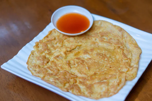 stock image Thai traditional omelets stuff minced pork on top streamed rice, fast food, Thailand