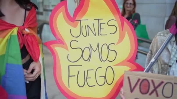 Granada España Junio 2022 Día Del Orgullo Lgbt Reclamación Derechos — Vídeos de Stock