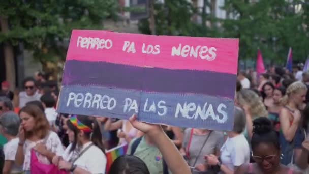 Granada Spagna Giugno 2022 Giornata Dell Orgoglio Lgbt Reclamo Diritti — Video Stock