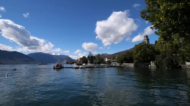 Pallanza Jezioro Maggiore Włochy Filmiki Stockowe bez tantiem