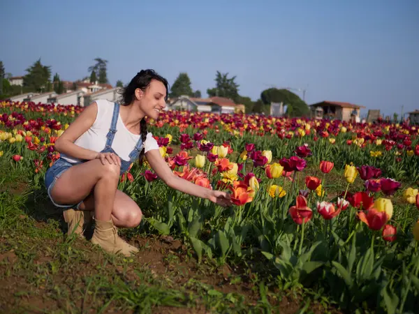 Trabalhadoras Felizes Cortando Flores Estufa Fotografias De Stock Royalty-Free