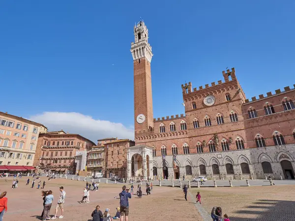 Siena Itálie Piazza Del Campo Royalty Free Stock Obrázky