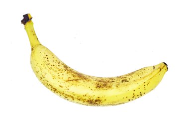 Beyaz arka plan üzerinde izole olgunlaşmış muz