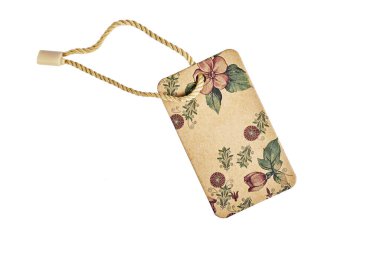 El çizimi çiçekler Şeffaf arkaplan üzerinde sicim izole kağıt etiket