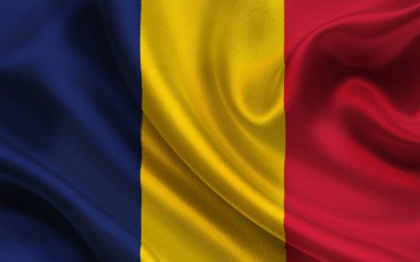 Chad bayrağı. Doğru boyutlar ve resmi renkler. Vatanseverliğin ve özgürlüğün sembolü.