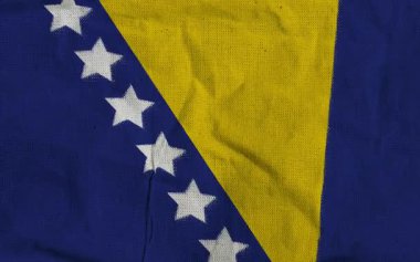 Bosna-Hersek Bayraklarında Mavi ve Sarı Alan Üzerinde Yıldızlar
