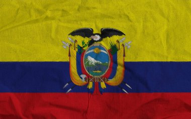 Ekvador Ulusal Bayrağı Renkli Armalar Armalı