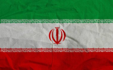 Doku Detaylı İran Ulusal Bayrağının Yakın Çekimi