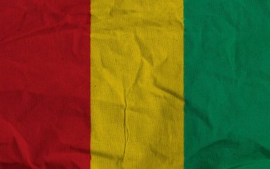 Dokulu Kumaş Arkaplanda Gine Bayrağı