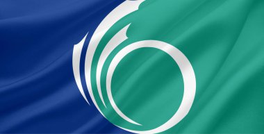 Kanada vilayetlerinin bayrağı. Kaliteli fotoğraf. Yüksek kalite fotoğraf