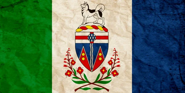 Bandeira Das Províncias Canadenses Pergaminho Antigo Foto Alta Qualidade Foto — Fotografia de Stock