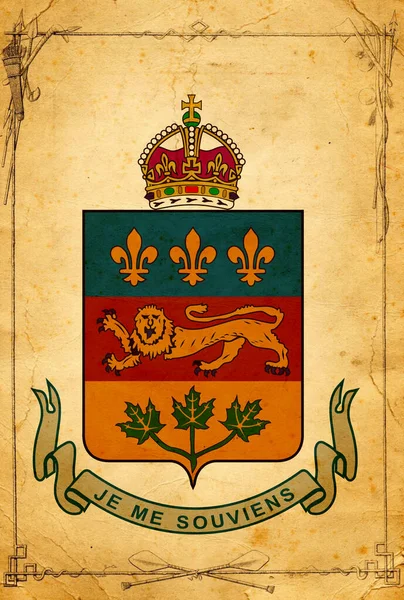 Herb Prowincji Kanady Pergaminie Wysokiej Jakości Wysokiej Jakości Zdjęcie — Zdjęcie stockowe