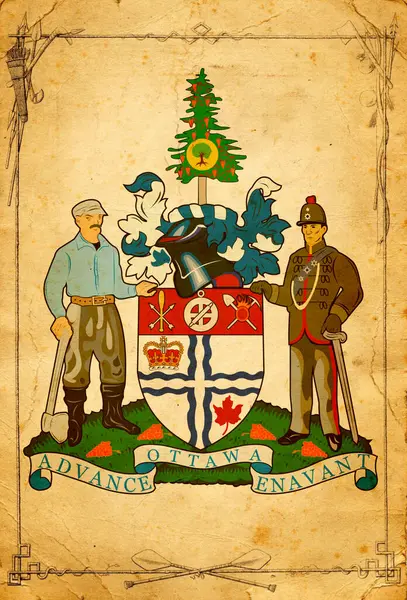 Escudo Armas Las Provincias Canadá Pergamino Alta Calidad Foto Alta —  Fotos de Stock