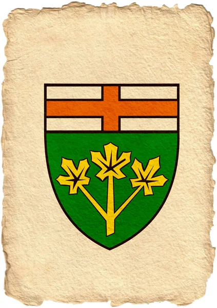 Герб Провинций Канады Пергаменте Высоком Качестве Высокое Качество Фото — стоковое фото