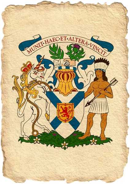 Герб Провінцій Канади Пергаменті Високій Якості Високоякісна Фотографія — стокове фото