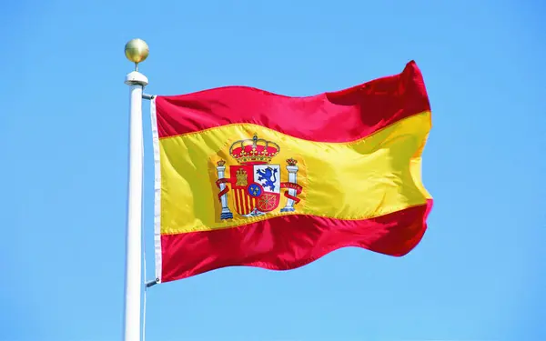 Spain National Flag Country High Quality High Quality High Quality — Stock Photo, Image