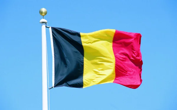 België Nationale Vlag Van Het Land Hoge Kwaliteit Hoge Kwaliteit — Stockfoto