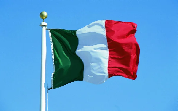 Италия Государственный Флаг Страны Высоком Качестве Высоком Качестве Высокое Качество — стоковое фото