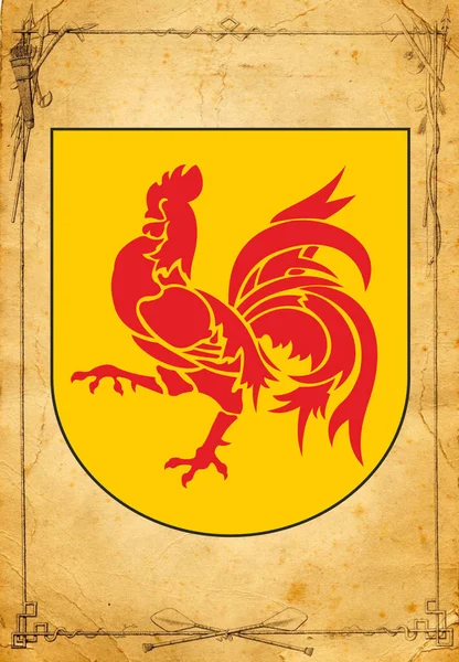 Belga Királyság Címere Szuverén Hatalom Nyugat Európában Kiváló Minőség — Stock Fotó