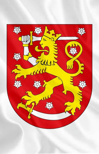 Das Wappen Der Republik Finnland Ist Ein Nordeuropäisches Land Hohe — Stockfoto
