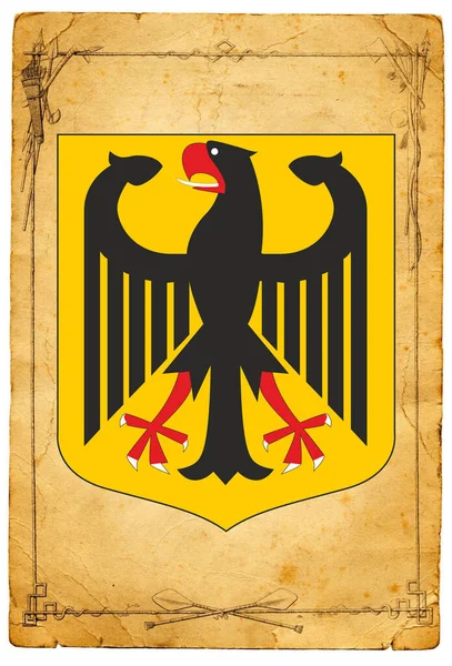 Németországi Szövetségi Köztársaság Címere Balkántól Nyugatra Kiváló Minőség — Stock Fotó
