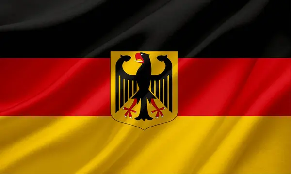 Прапор Федеративної Республіки Німеччина Заході Балкан Висока Якість — стокове фото