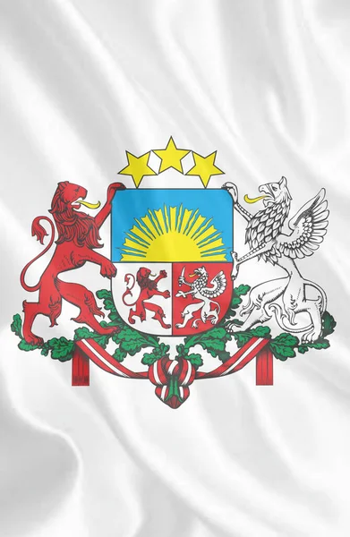 Герб Латвийской Республики Страна Европе Высокое Качество — стоковое фото