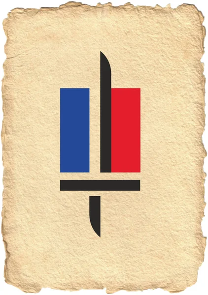Herb Republiki Francuskiej Jest Krajem Europie Wysoka Jakość — Zdjęcie stockowe