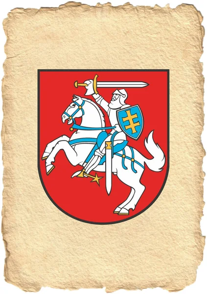 Escudo República Lituania País Europa Alta Calidad — Foto de Stock