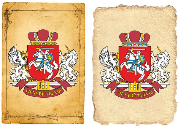 Das Wappen Der Republik Litauen Ist Ein Land Europa Hohe — Stockfoto