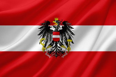 Avusturya Cumhuriyeti bayrağı - Orta Avrupa 'da bir güç - Avrupa' da egemen bir güç... yüksek kaliteli fotoğraf