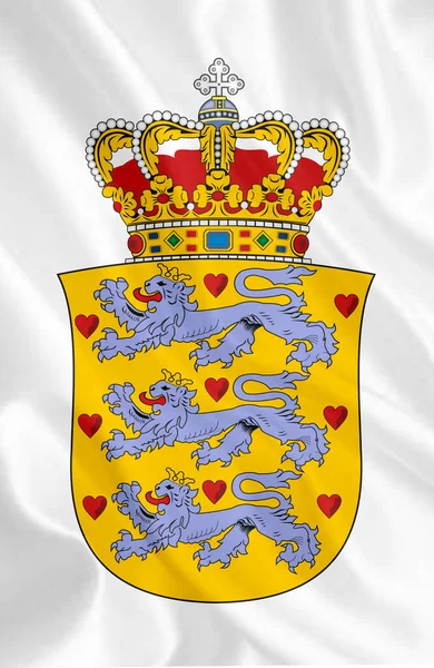 Escudo Armas Del Reino Dinamarca Una Potencia Soberana Europa Occidental — Foto de Stock