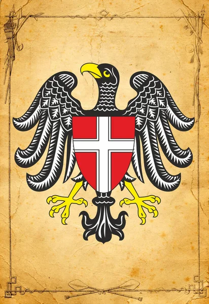 Escudo Armas República Austria Una Potencia Europa Central Una Potencia — Foto de Stock