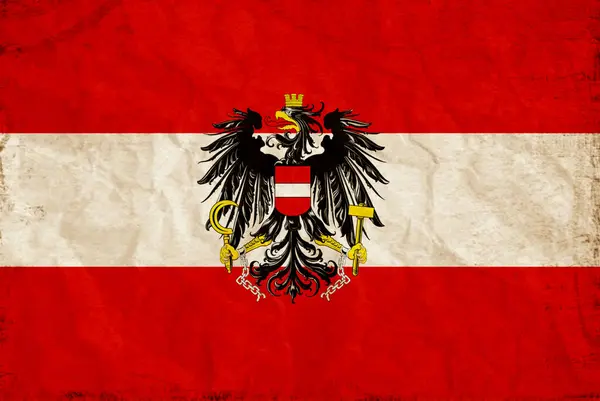 オーストリア共和国の旗 中央ヨーロッパの権力 ヨーロッパの主権力 高品質の写真 — ストック写真