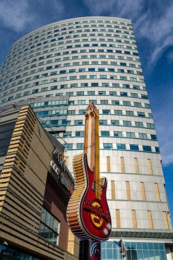 Modern tarihi Varşova şehir manzarası Polonya