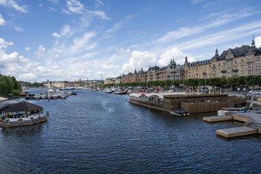 Djurgrden Köprüsü 'nden Stockholm Şehir Merkezi' ne doğru