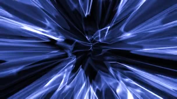 等离子体光束的辐射量 在黑色背景上流动的光芒中的薄膜结构 等离子体能量的颜色辐射 — 图库视频影像
